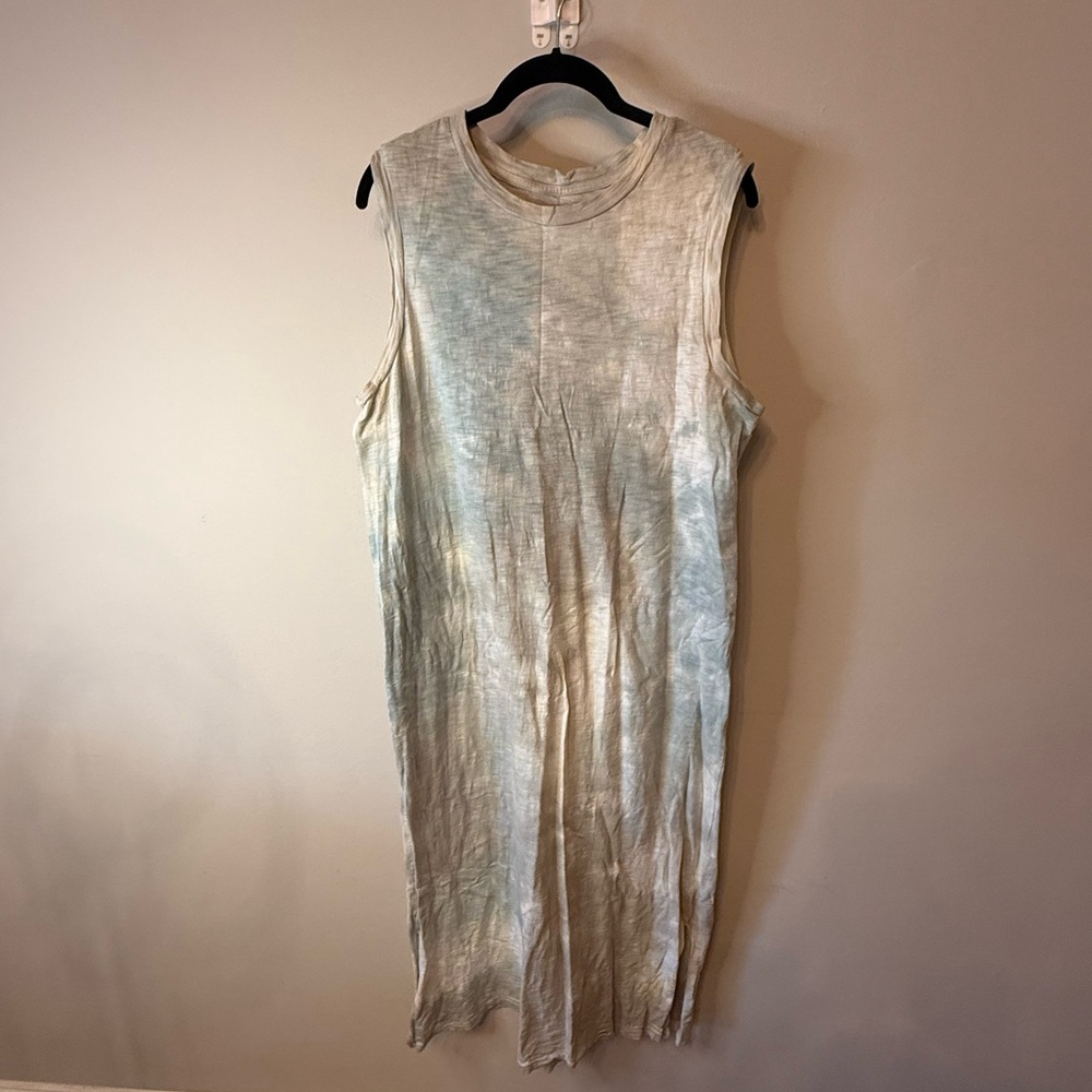Universal Thread Light Blue Tie-Dye Sleeveless Midi Dress